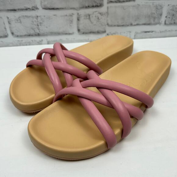 J. Crew Pacific Cushy Strap Sandals Bohemian Rose AY424 Leather Sz 10 NEW - Picture 10 of 11